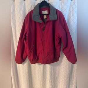 L.L. Bean Crimson Jacket with Gray Accents
